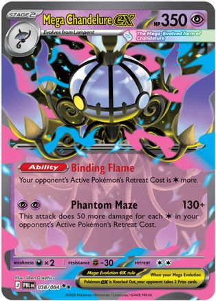 [PKM] Mega Chandelure ex - 038/084 [ME05: Pitch Black] Holofoil