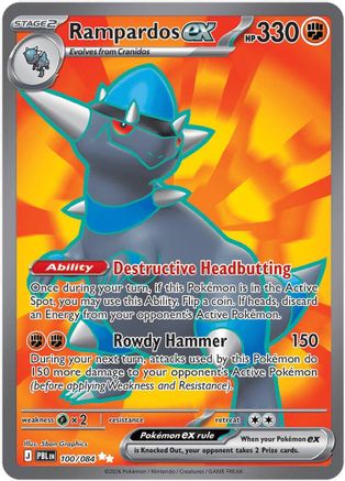 [PKM] Rampardos ex - 100/084 [ME05: Pitch Black] Holofoil