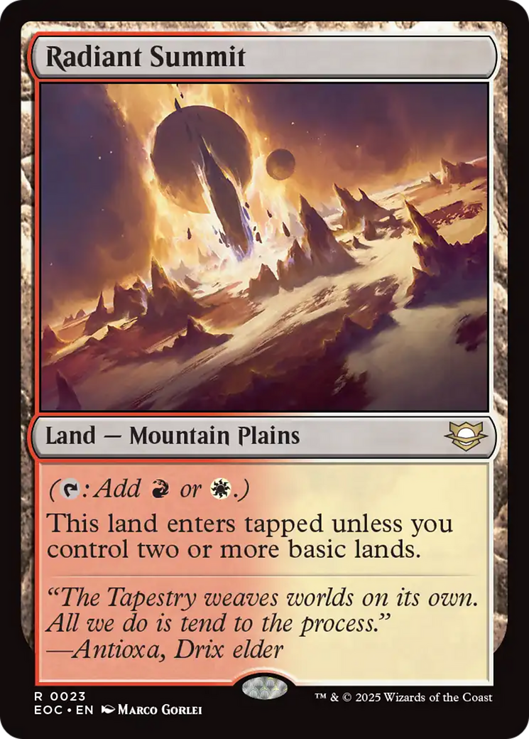 {@@ EOC R} Radiant Summit [Edge of Eternities Commander][EOC 023]