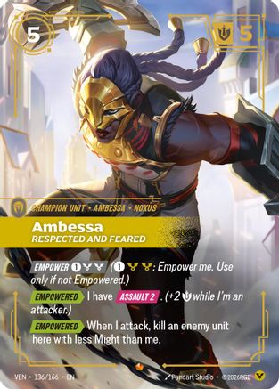 [RFB] Ambessa, Respected and Feared (Foil) (136/166) - Vendetta