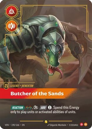 [RFB] Renekton - Butcher of the Sands (Overnumbered) (Foil) (190/166) - Vendetta
