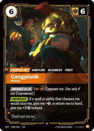 [RFB] Gangplank, Naval (Foil) (086/166) - Vendetta
