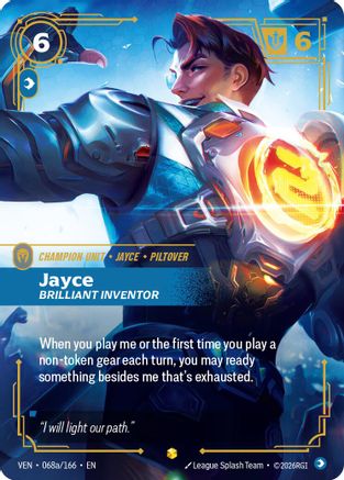 [RFB] Jayce, Brilliant Inventor (Alternate Art) (Foil) (068a/166) - Vendetta