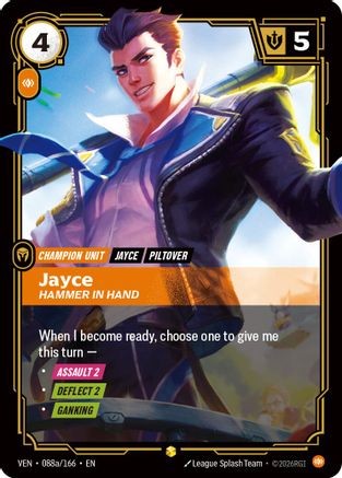 [RFB] Jayce, Hammer in Hand (Alternate Art) (Foil) (088a/166) - Vendetta