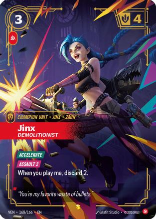 [RFB] Jinx, Demolitionist (Overnumbered) (Foil) (168/166) - Vendetta