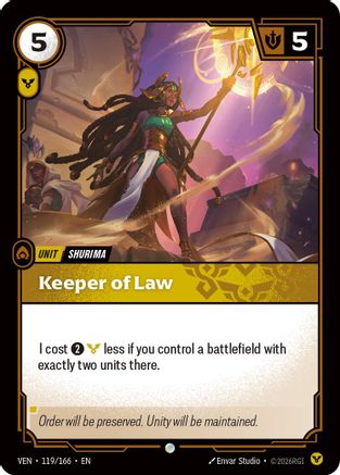 [RFB] Keeper of Law (Foil) (119/166) - Vendetta