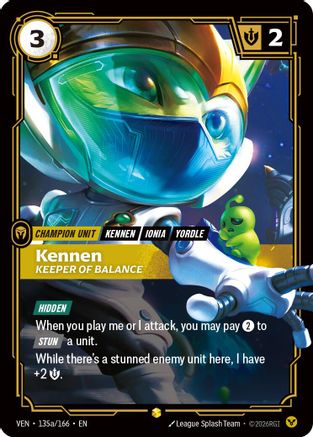 [RFB] Kennen, Keeper of Balance (Alternate Art) (Foil) (135a/166) - Vendetta