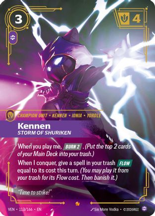 [RFB] Kennen, Storm of Shuriken (Foil) (113/166) - Vendetta