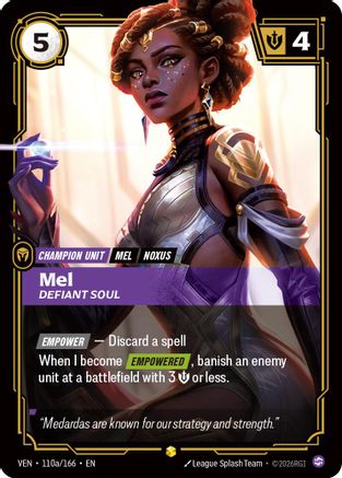 [RFB] Mel, Defiant Soul (Alternate Art) (Foil) (110a/166) - Vendetta