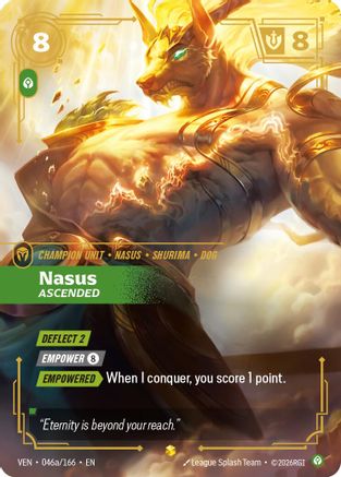 [RFB] Nasus, Ascended (Alternate Art) (Foil) (046a/166) - Vendetta