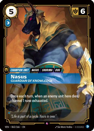 [RFB] Nasus, Guardian of Knowledge (Foil) (063/166) - Vendetta