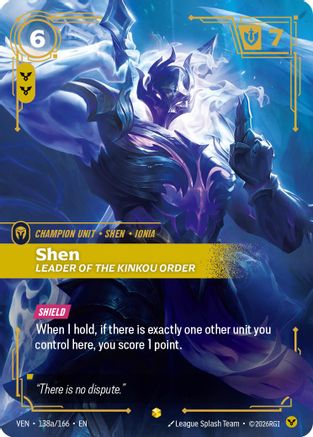 [RFB] Shen, Leader of the Kinkou Order (Alternate Art) (Foil) (138a/166) - Vendetta