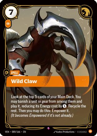 [RFB] Wild Claw (Foil) (089/166) - Vendetta