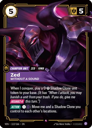 [RFB] Zed, Without a Sound (Foil) (112/166) - Vendetta