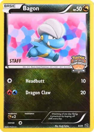 [PKM] Bagon (Regional Championships) [Staff] (006/20) Holofoil [League & Championship Cards]
