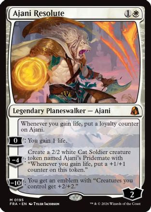 {R} Ajani Resolute (Foil) [Reality Fracture] [FRA 195]