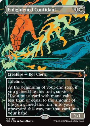 {R} Enlightened Confidant (Borderless) (0439) (Foil) [Reality Fracture] [FRA 439]