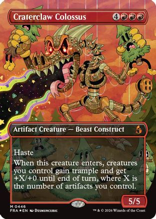 {R} Craterclaw Colossus (Borderless) (0446) (Foil) [Reality Fracture] [FRA 446]