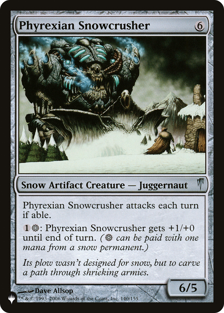 Phyrexian Snowcrusher [LIST CSP-140]