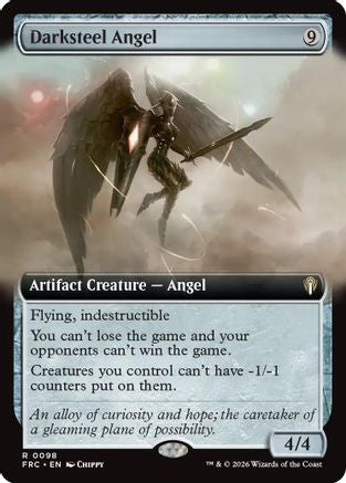 {R} Darksteel Angel (Extended Art) [Commander Reality Fracture] [FRC 098]