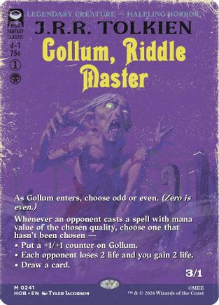 {@@MSC R} Gollum, Riddle Master (Borderless) (Foil) [The Hobbit] [HOB 241]