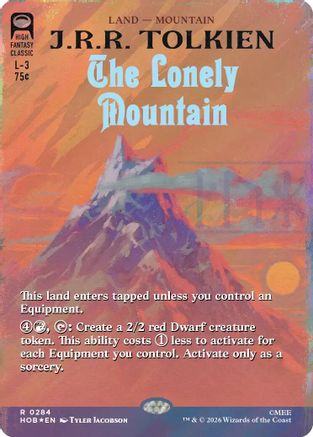 {@@HOB R} The Lonely Mountain (Borderless) (Surge Foil) (Foil) [The Hobbit] [HOB 284]