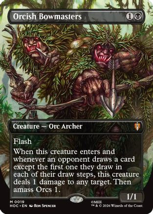 {@@HOB R} Orcish Bowmasters (Borderless) (Foil) [The Hobbit EternalLegal] [HOC 019]