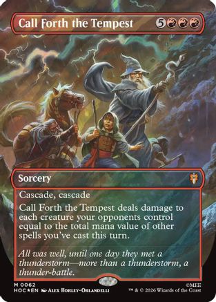 {@@HOB R} Call Forth the Tempest (Borderless) (Surge Foil) (Foil) [The Hobbit EternalLegal] [HOC 062]