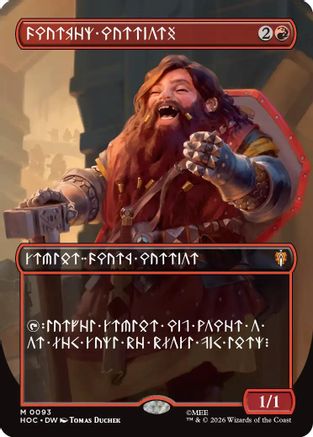 {@@HOB R} Dwarven Warriors (Borderless) (Dwarvish) (Foil) [The Hobbit EternalLegal] [HOC 093]