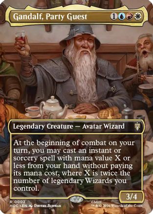 {@@HOB R} Gandalf, Party Guest (Borderless) (Foil) [The Hobbit EternalLegal] [HOC 002]