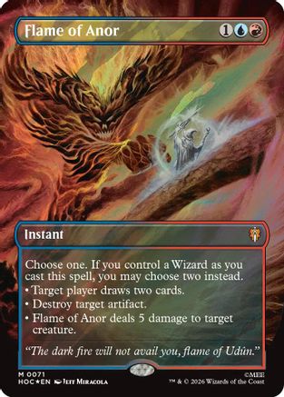 {@@HOB R} Flame of Anor (Borderless) (Surge Foil) (Foil) [The Hobbit EternalLegal] [HOC 071]