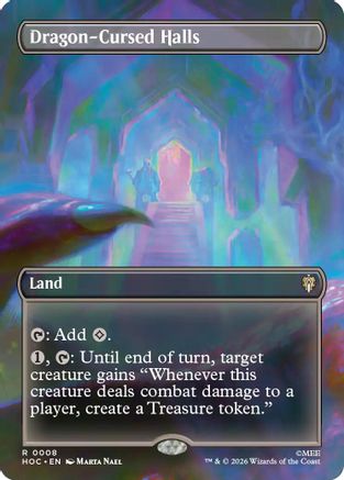 {@@HOB R} Dragon-Cursed Halls (Borderless) (Foil) [The Hobbit EternalLegal] [HOC 008]