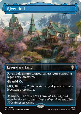 {@@HOB R} Rivendell (Borderless) (Foil) [The Hobbit EternalLegal] [HOC 051]
