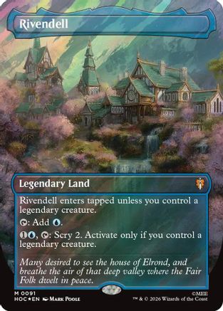 {@@HOB R} Rivendell (Borderless) (Surge Foil) (Foil) [The Hobbit EternalLegal] [HOC 091]