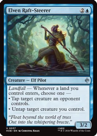 {@@MSC C} Elven Raft-Steerer (Foil) [The Hobbit] [HOB 037]