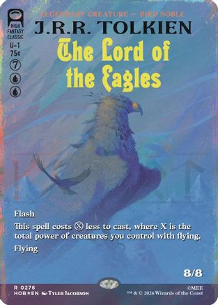 {@@MSC R} The Lord of the Eagles (Borderless) (Surge Foil) (Foil) [The Hobbit] [HOB 276]