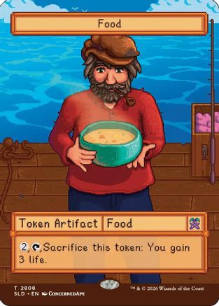 {C} Food Token (2808) (Foil) [Secret Lair Drop Series] [SLD 2808]