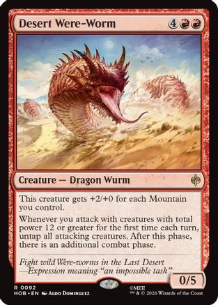 {@@MSC R} Desert Were-Worm (Foil) [The Hobbit] [HOB 092]