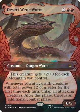 {@@MSC R} Desert Were-Worm (Showcase) (Surge Foil) (Foil) [The Hobbit] [HOB 261]