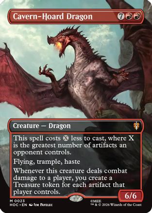 {@@HOB R} Cavern-Hoard Dragon (Borderless) (Foil) [The Hobbit EternalLegal] [HOC 023]