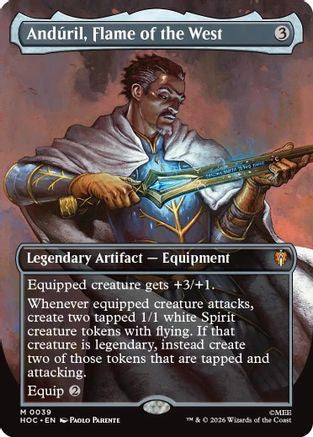 {@@HOB R} Anduril, Flame of the West (Borderless) (Foil) [The Hobbit EternalLegal] [HOC 039]