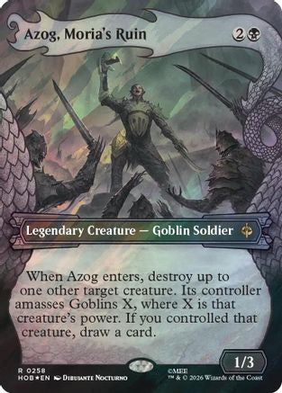 {@@MSC R} Azog, Moria's Ruin (Showcase) (Surge Foil) (Foil) [The Hobbit] [HOB 258]