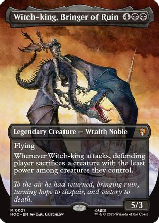 {@@MSC R} Witch-king, Bringer of Ruin (Borderless) [The Hobbit] [HOC 021]