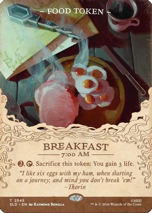 {C} Food Token - Breakfast (2545) (Foil) [Secret Lair Drop Series] [SLD 2545]