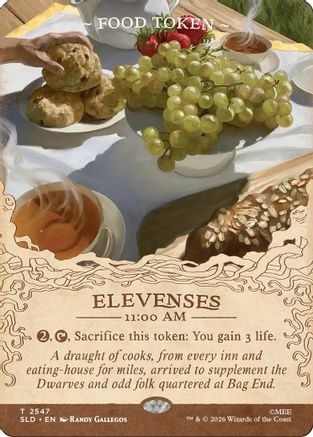{C} Food Token - Elevenses (2547) (Foil) [Secret Lair Drop Series] [SLD 2547]