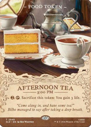 {C} Food Token - Afternoon Tea (2549) (Foil) [Secret Lair Drop Series] [SLD 2549]