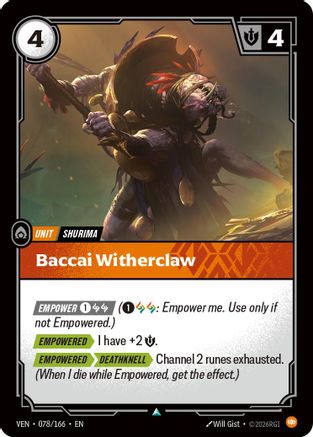 [RFB] Baccai Witherclaw (Foil) (078/166) - Vendetta