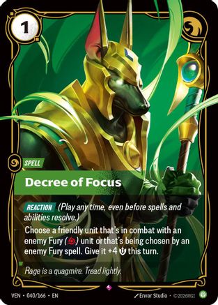 [RFB] Decree of Focus (Foil) (040/166) - Vendetta