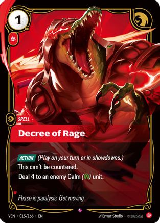 [RFB] Decree of Rage (Foil) (015/166) - Vendetta
