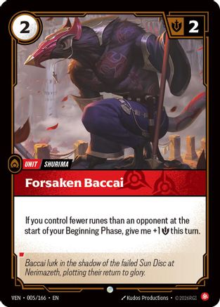 [RFB] Forsaken Baccai (Foil) (005/166) - Vendetta